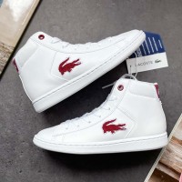 Білі високі кросівки дівчинці Lacoste р 30