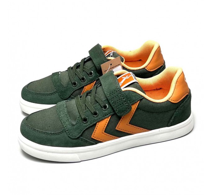 Шкіряні низькі кросівки хлопчику Hummel р 34
