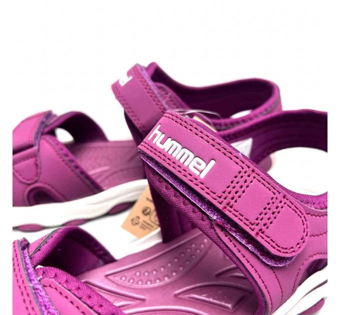 Спортивные сандалии девочке Hummel. Подростковые босоножки на липучках 38 размер