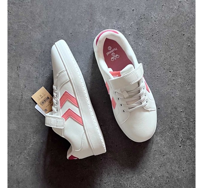 Белые подростковые кроссовки девочке Hummel р 35