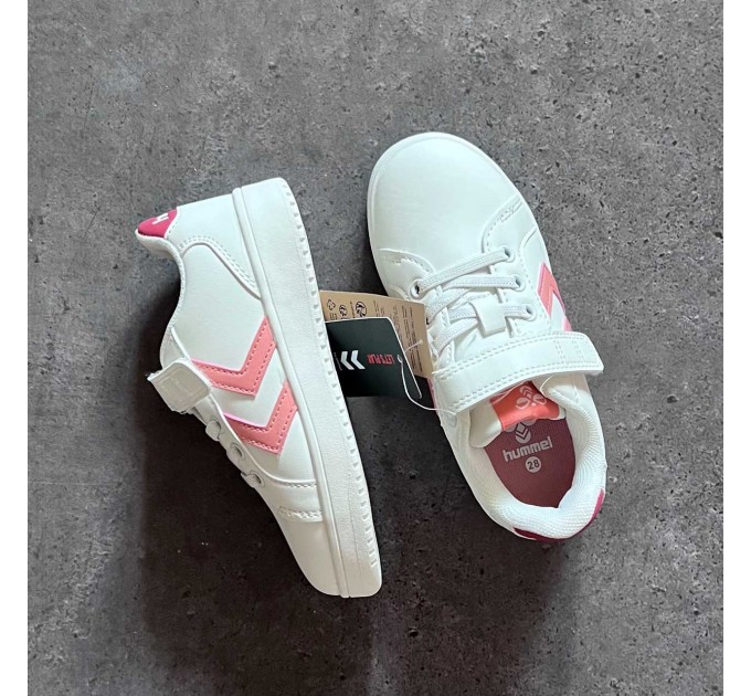 Белые детские кроссовки для девочки Hummel р 28