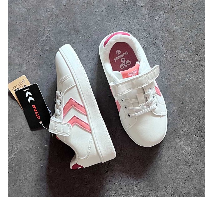 Белые детские кроссовки для девочки Hummel р 28
