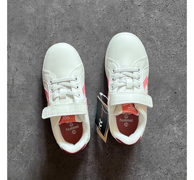 Белые детские кроссовки для девочки Hummel р 28