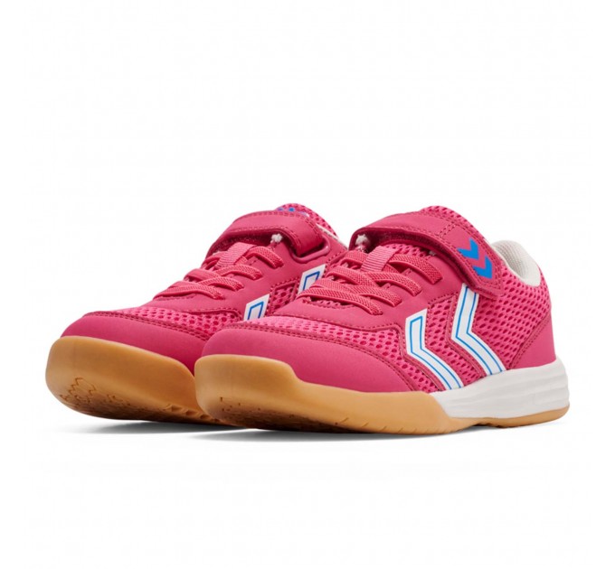 Розовые текстильные кроссовки девочке Hummel р 30