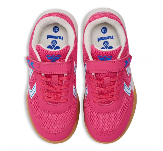 Розовые текстильные кроссовки девочке Hummel р 30