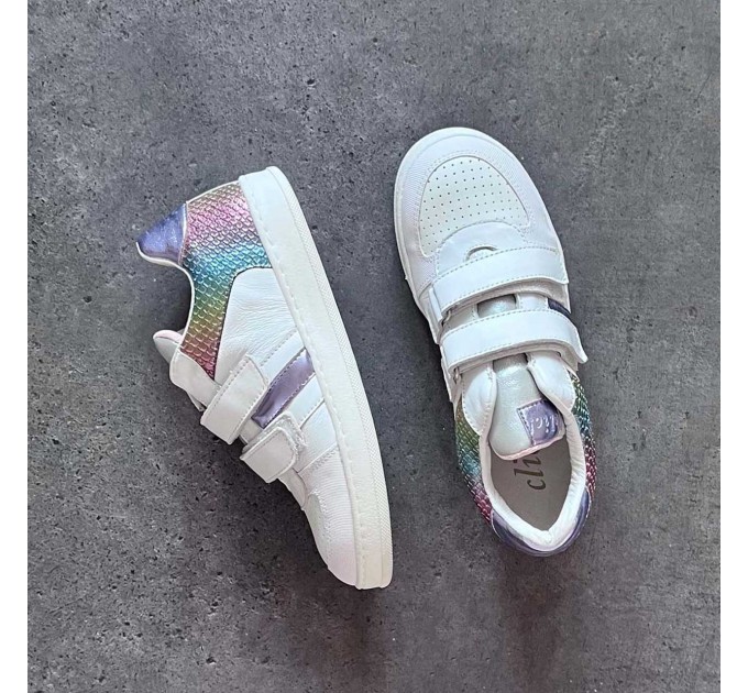 Шкіряні кросівки дівчинці Clic р 34