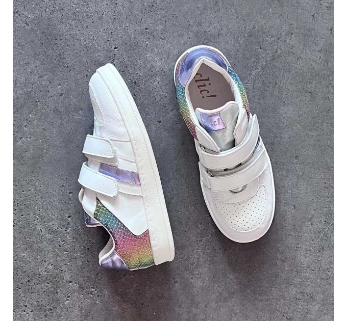 Шкіряні кросівки дівчинці Clic р 34