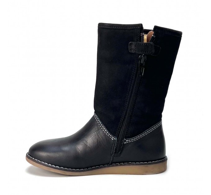 Кожаные зимние сапожки девочке KicKers р 29