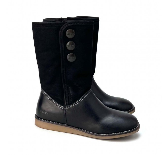 Кожаные зимние сапожки девочке KicKers р 29