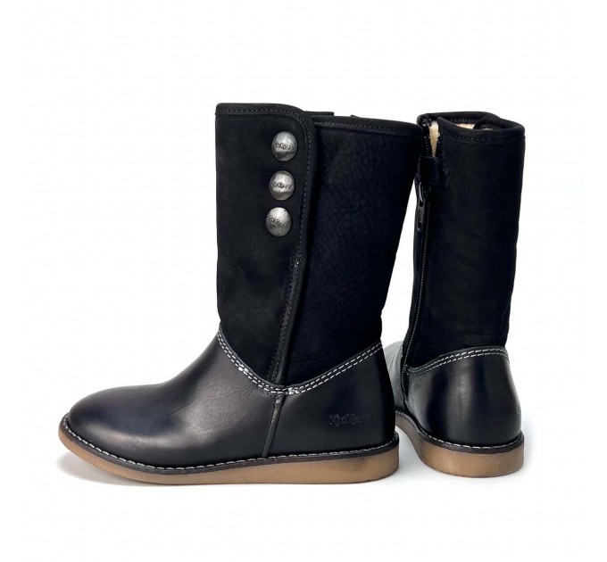 Кожаные зимние сапожки девочке KicKers р 29